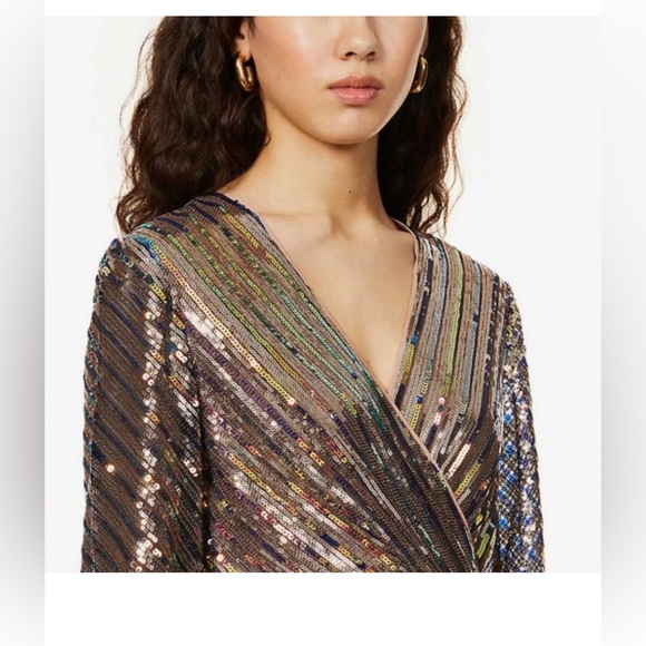 Ted Baker London Sequin Mini Dress. Size 2. - Picture 2 of 6